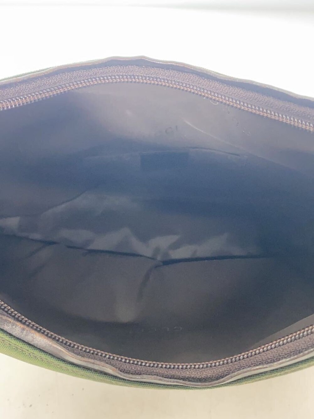 Gucci black hobo shoulder bag leather trim top zip - Picture 6 of 6
